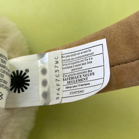 New cream/ten UGG leath/fur earmuffs - Picture 7 of 8